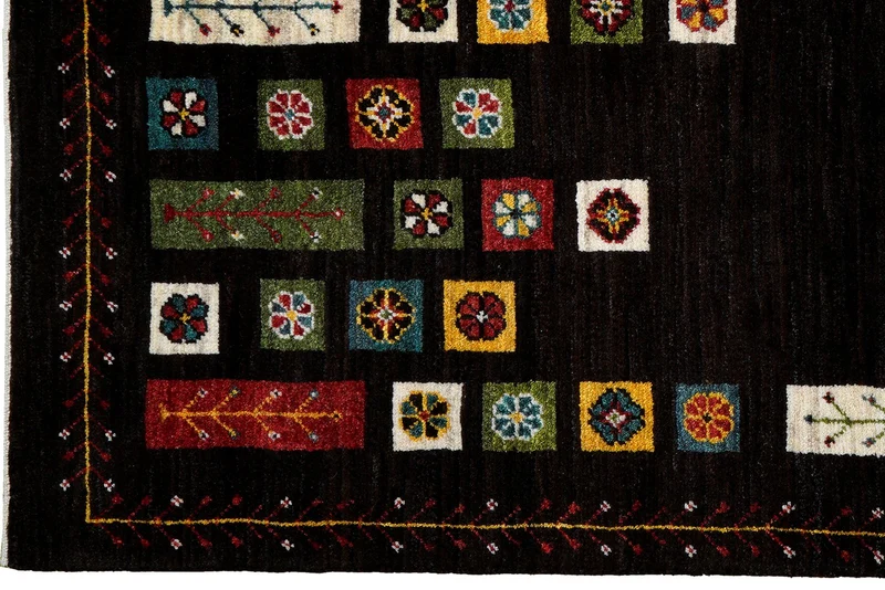 Rizbaf · Handgeknüpft – Schwarz, 184x119 cm