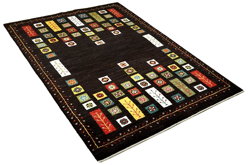Rizbaf · Handgeknüpft – Schwarz, 184x119 cm