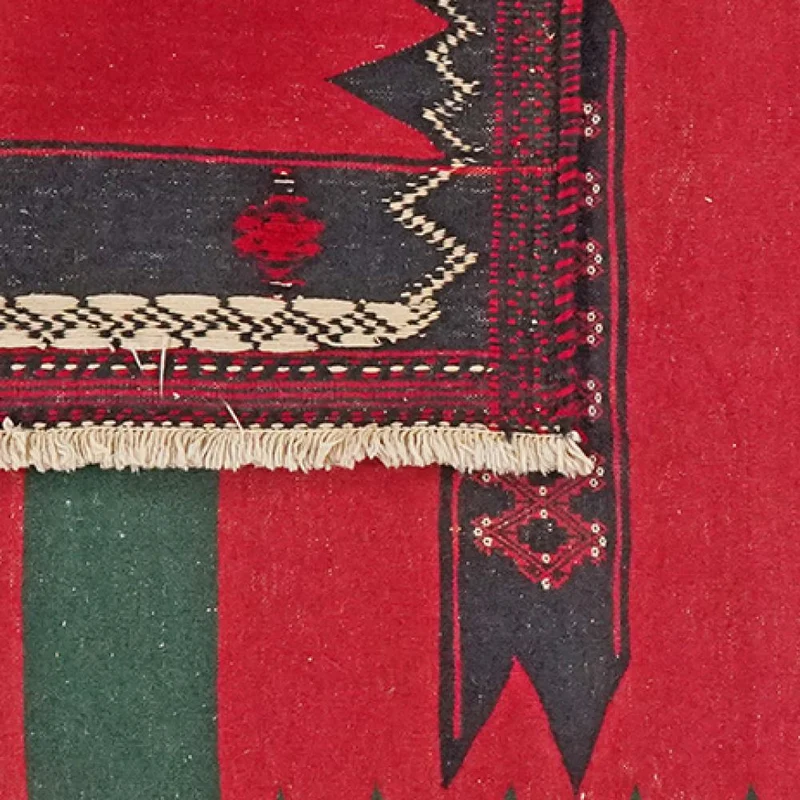 Sofreh Afshar · Handgewebt – Rot, 132x123 cm