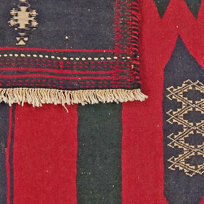 Sofreh Afshar · Handgewebt – Rot, 126x124 cm