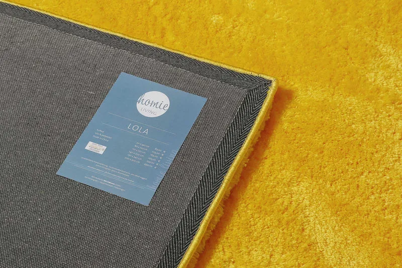 Teppich Gelb Hochflor B-Ware "Lola" Homie Living