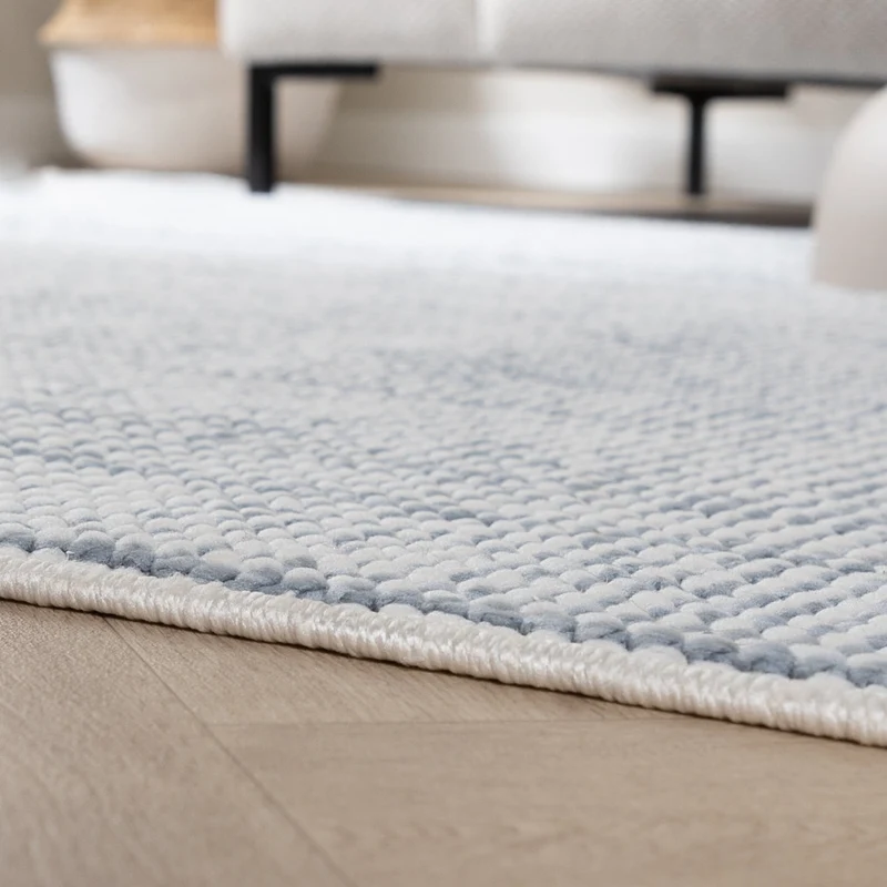 Kurzflor Teppich - Lykke Hellblau