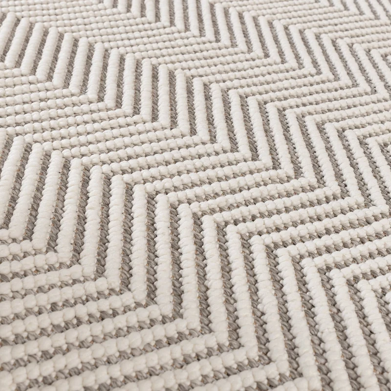 Nachhaltiger Teppich - Lorre Lines Creme Grau