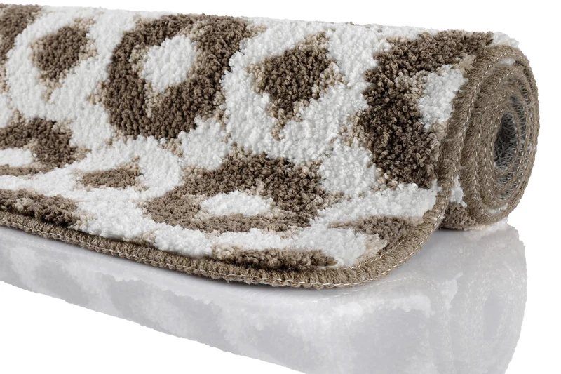 Badteppich Weiß Beige Braun "J&J" WECONhome Basics