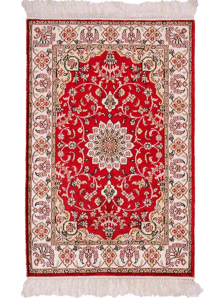 China Seide Teppich 62x91cm - Orientteppich - rot