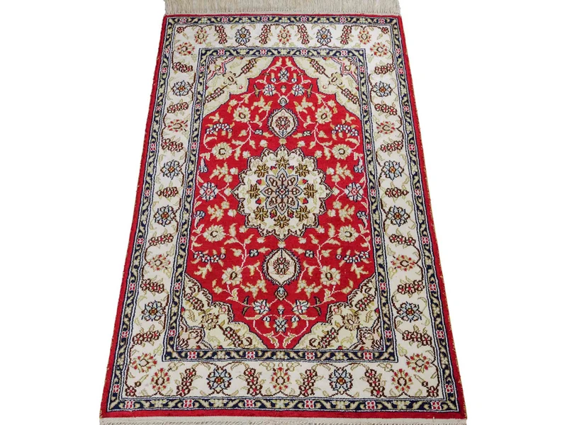 China Seide Teppich 60x89cm - Orientteppich - rot