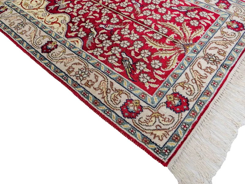 China Seide Teppich 58x86cm - Orientteppich - hellrot