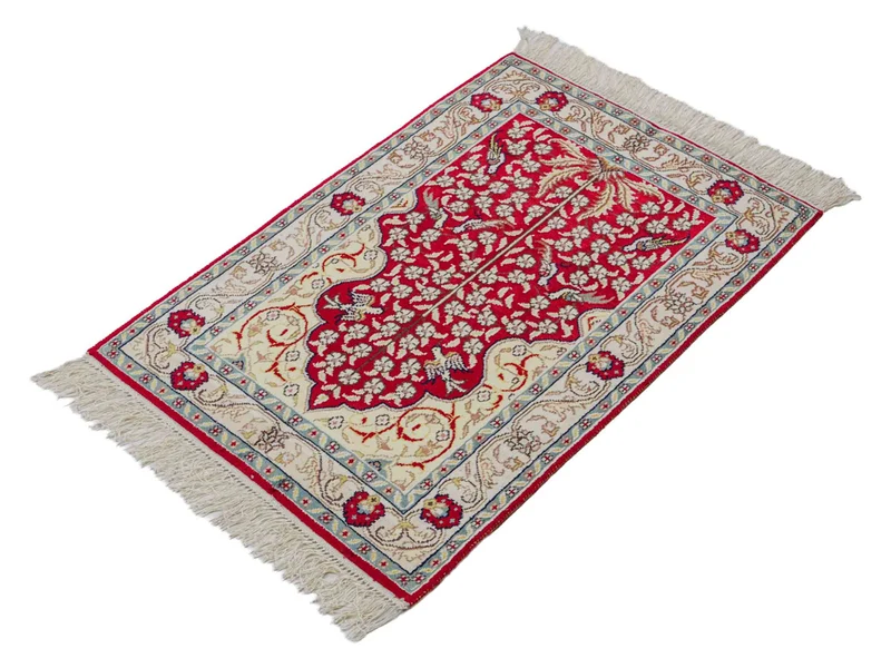 China Seide Teppich 58x86cm - Orientteppich - hellrot