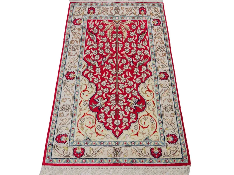 China Seide Teppich 58x86cm - Orientteppich - hellrot
