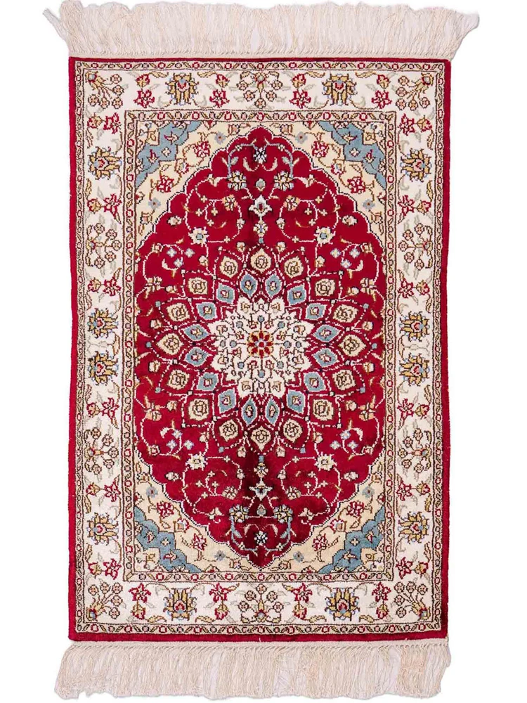 China Seide Teppich 56x87cm - Orientteppich - rot
