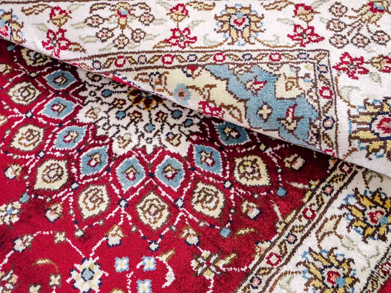China Seide Teppich 56x87cm - Orientteppich - rot