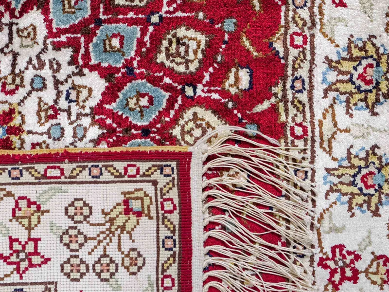 China Seide Teppich 56x87cm - Orientteppich - rot