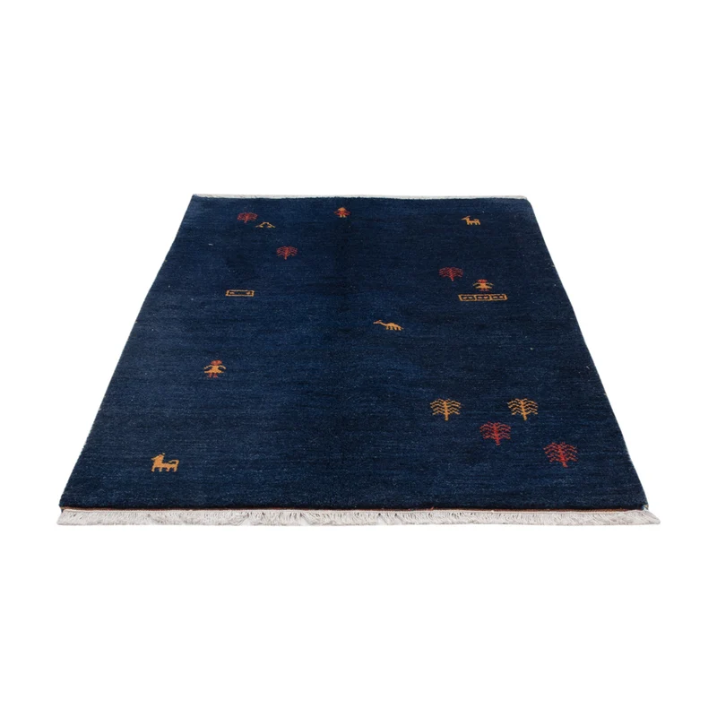 Gabbeh Teppich - Perser - 124 x 186 cm - dunkelblau