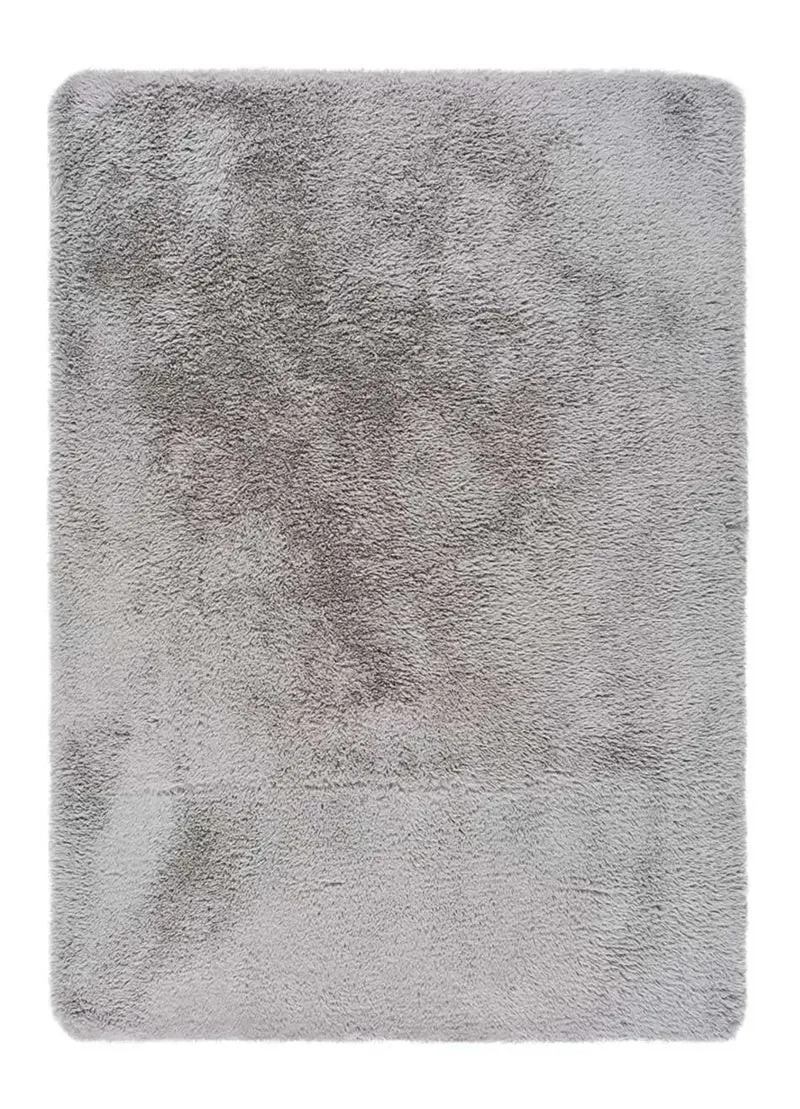 Alfombra de pelo alto Alpaca Liso Plata