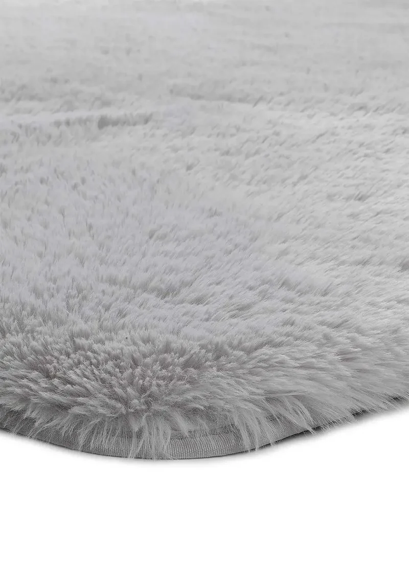 Alfombra de pelo alto Alpaca Liso Plata