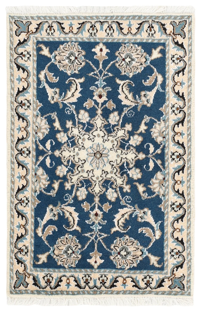 MY-RUG Teppich "Nain Kashmar" Medaillon-Design, Handgeknüpft