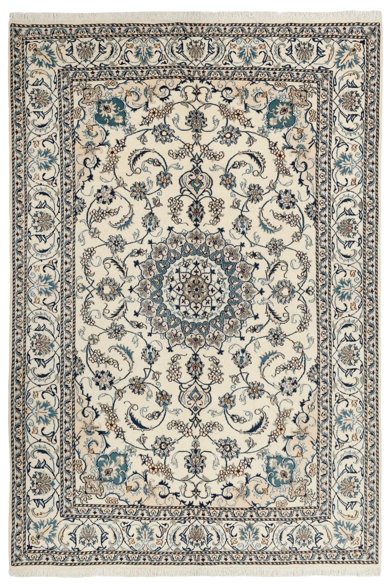 MY-RUG Teppich "Nain Kashmar" Medaillon-Design, Handgeknüpft