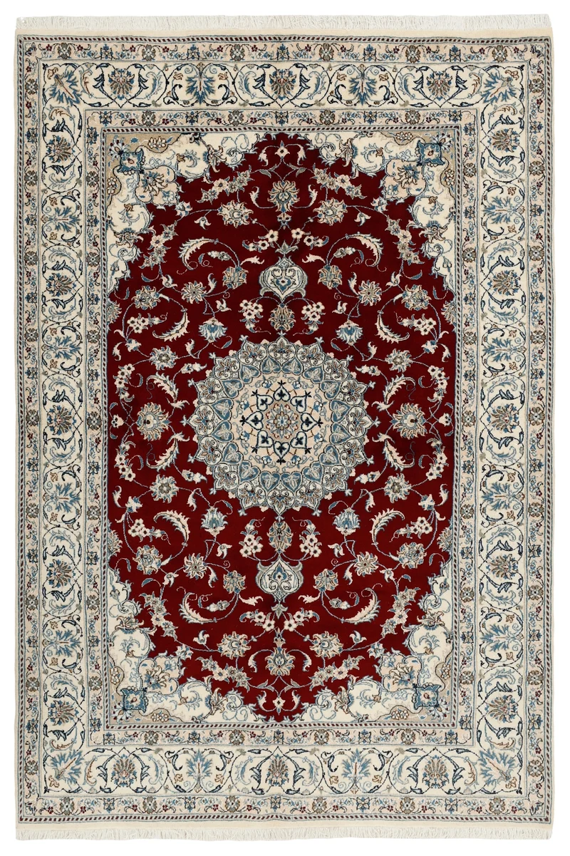 MY-RUG Teppich "Nain Kashmar" Medaillon-Design, Handgeknüpft