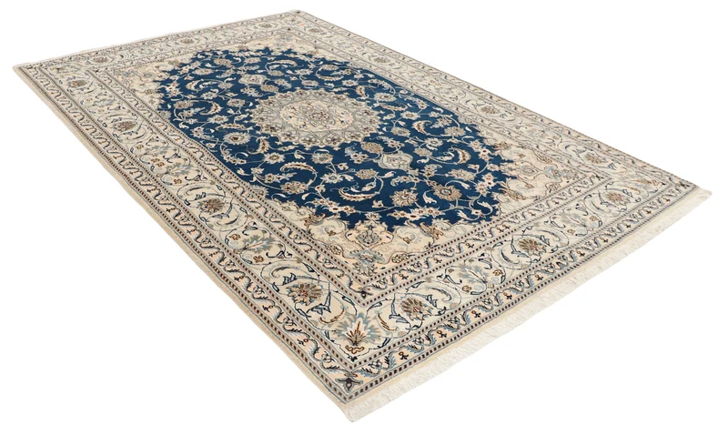 MY-RUG Teppich "Nain Kashmar" Medaillon-Design, Handgeknüpft