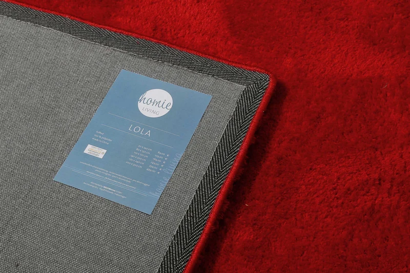 Teppich Rot Hochflor B-Ware "Lola" Homie Living
