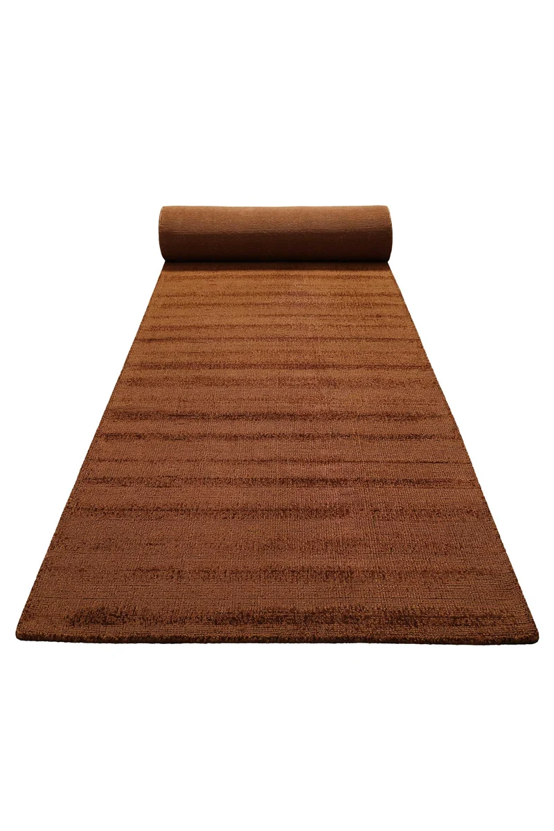 Teppich Terracotta Braun Kurzflor "Miramonti" Homie Living