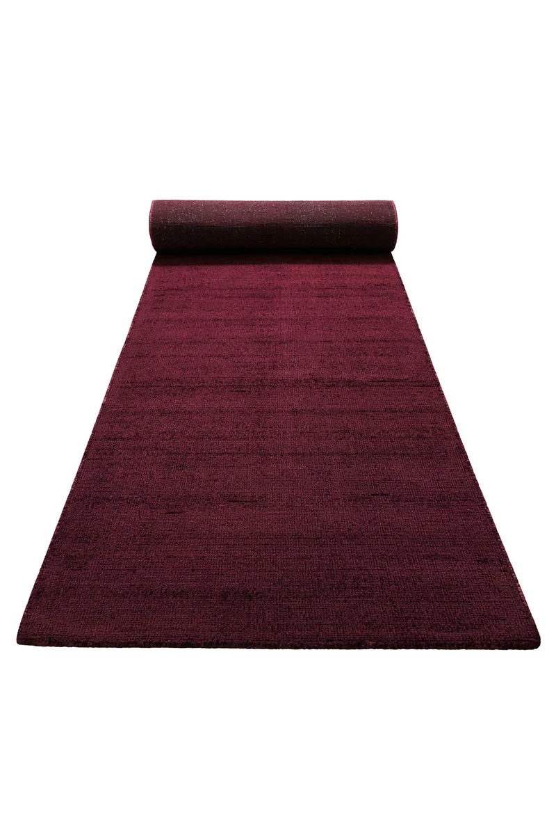 Teppich Bordeaux Rot Kurzflor "Miramonti" Homie Living