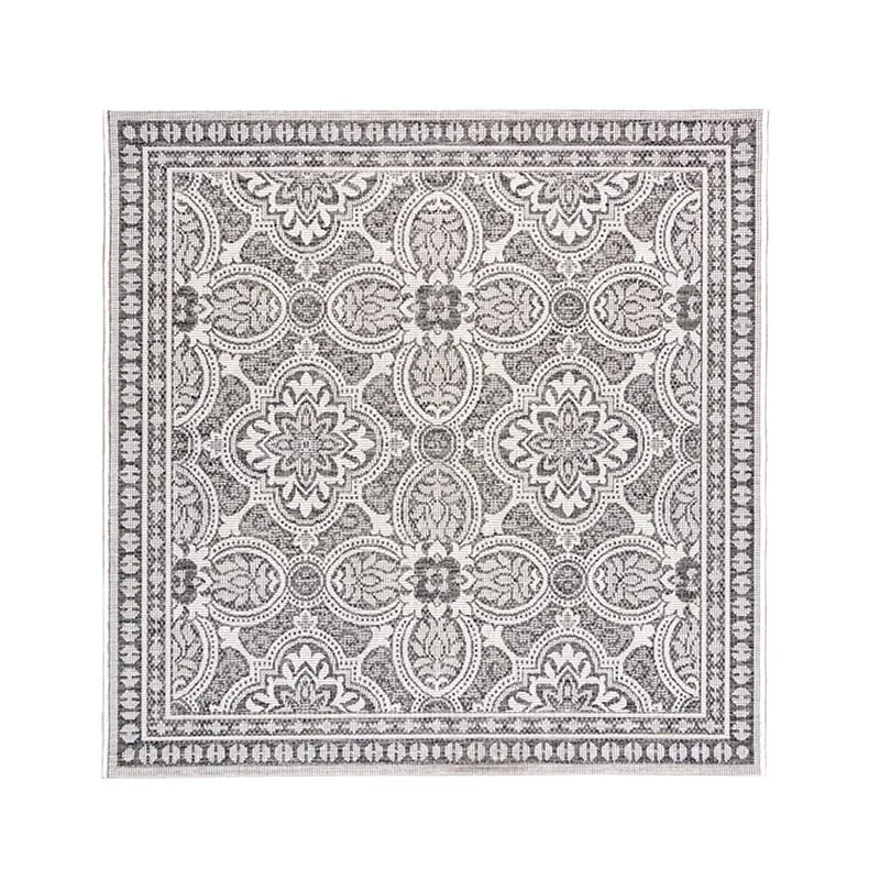 In- & Outdoor Teppich Quadrat - Summer Oriental Grau