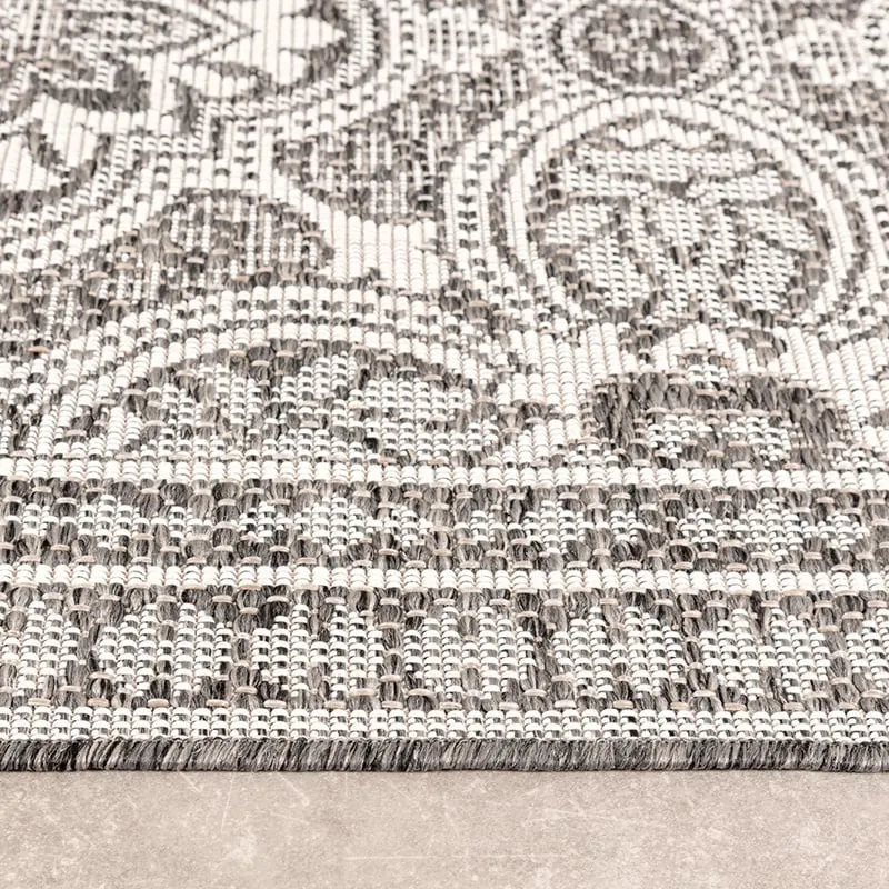 In- & Outdoor Teppich Quadrat - Summer Oriental Grau