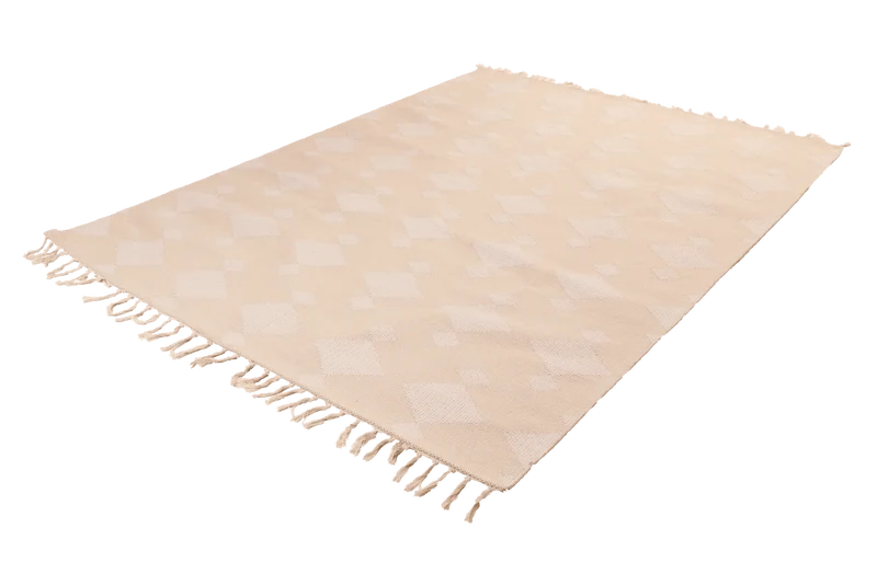 Dhurrie · Handgewebt – Beige, 160x230 cm