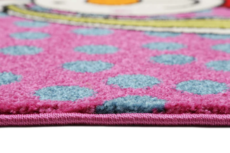 Sigikid Kinderteppich Pink Blau "Rainbow Rabbit"