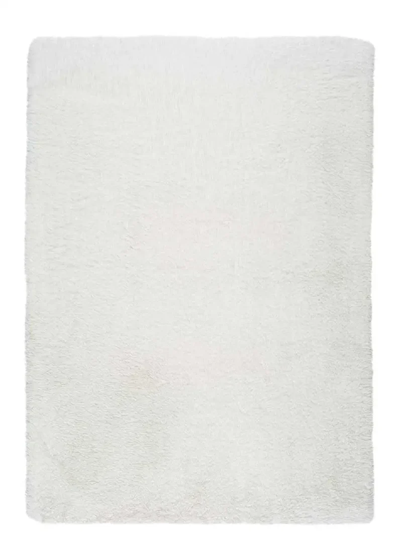 Alfombra de pelo alto Alpaca Liso Blanco