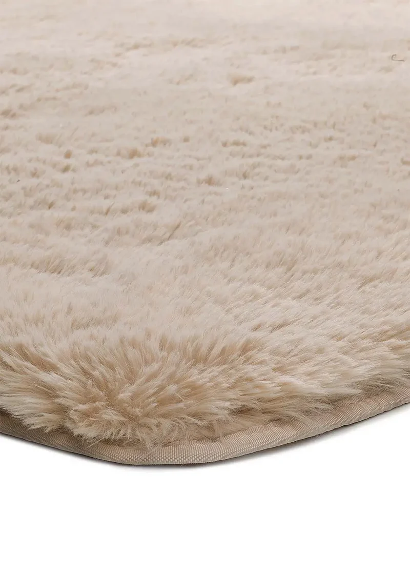 Alfombra de pelo alto Alpaca Liso Beige