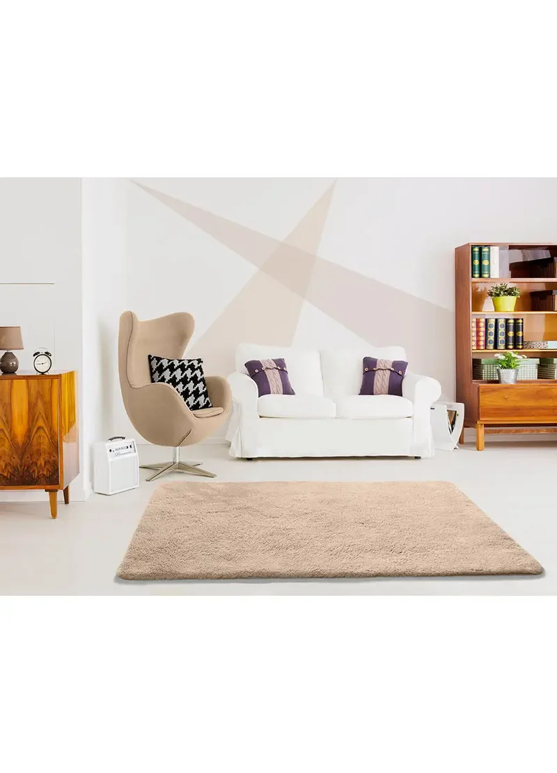 Alfombra de pelo alto Alpaca Liso Beige
