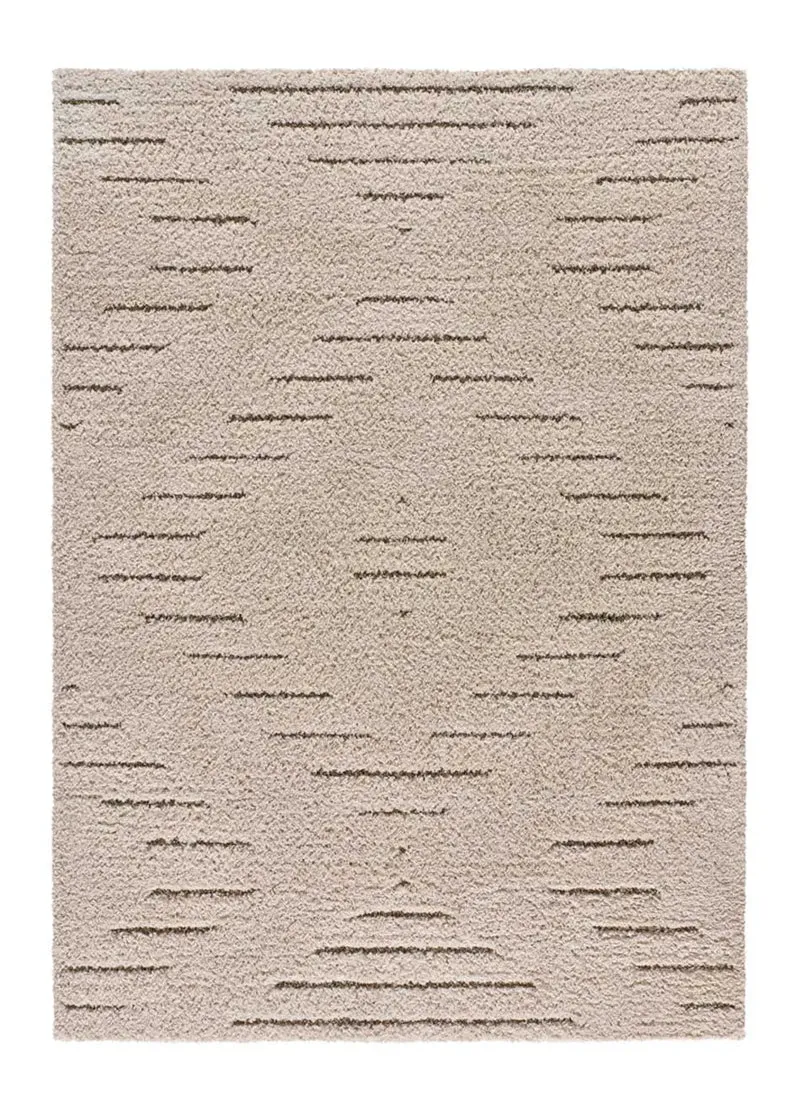 Alfombra shaggy estilo escandinavo Atesa 80366 Crema