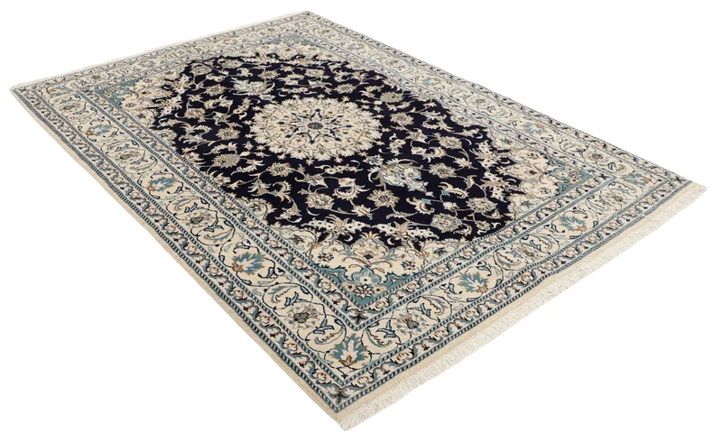 MY-RUG Teppich "Nain Kashmar" Medaillon-Design, Handgeknüpft