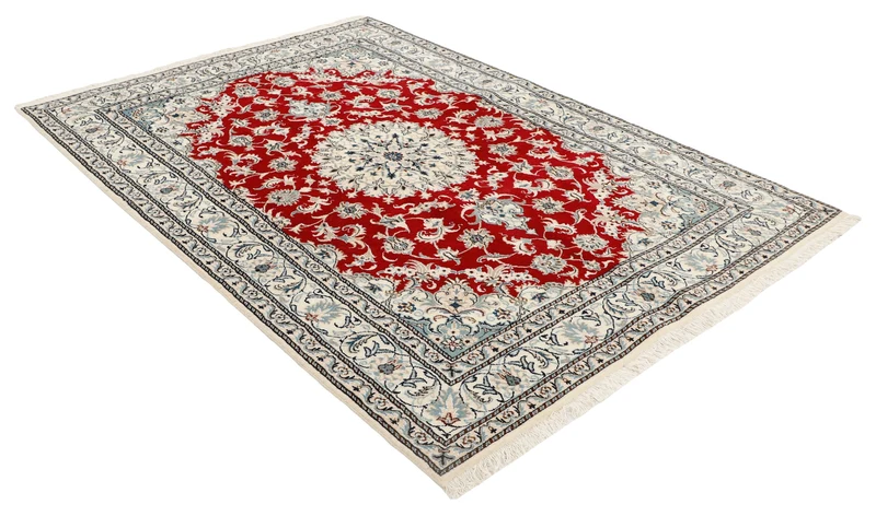 MY-RUG Teppich "Nain Kashmar" Medaillon-Design, Handgeknüpft