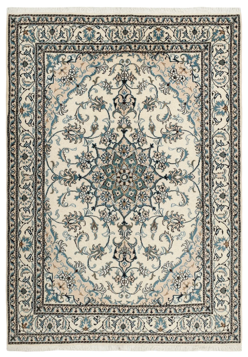 MY-RUG Teppich "Nain Kashmar" Medaillon-Design, Handgeknüpft