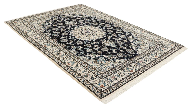 MY-RUG Teppich "Nain Kashmar" Medaillon-Design, Handgeknüpft
