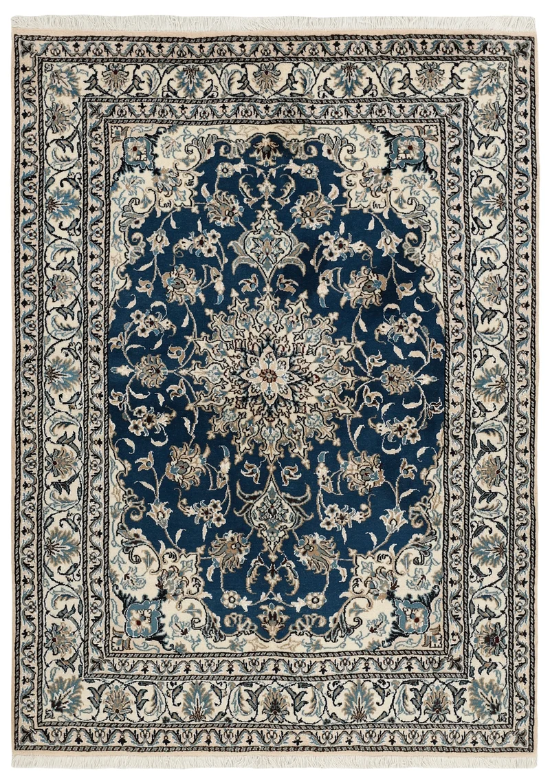 MY-RUG Teppich "Nain Kashmar" Medaillon-Design, Handgeknüpft