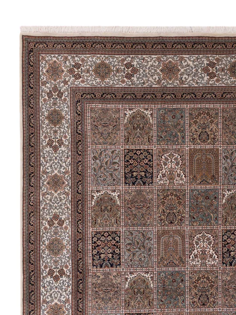 Orientteppich - Ghom - Indus - 306 x 396 cm - dunkelbeige