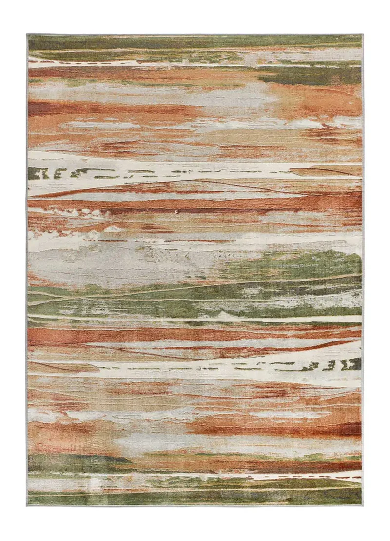 Alfombra abstracta en viscosa Bleik 30 Multicolor