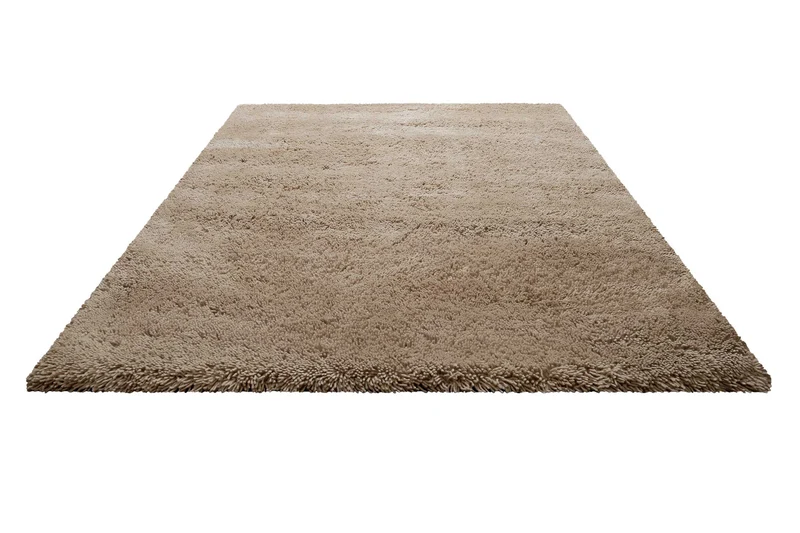 Wollteppich Sand Beige Shaggy Hochflor "Rossi" Homie Living