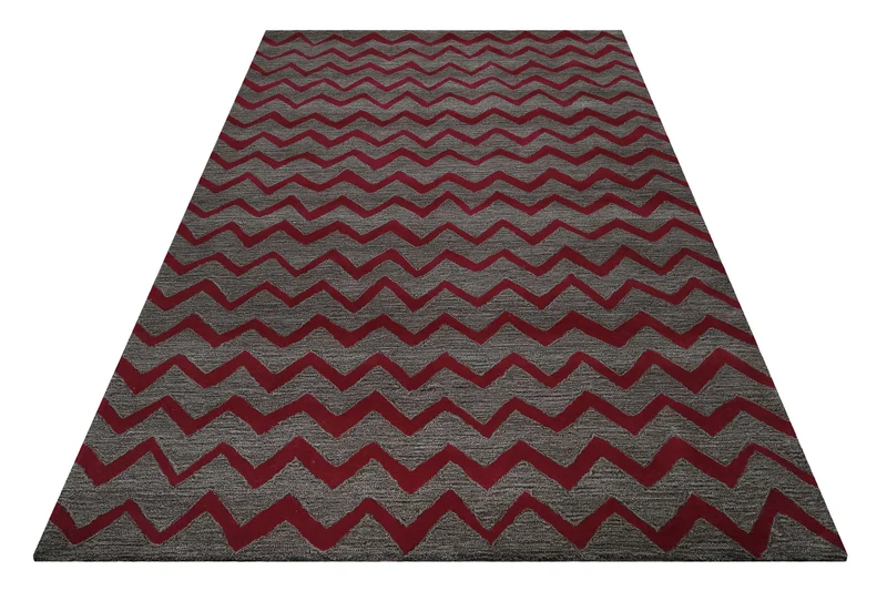 Esprit Teppich Violett Grau Taupe Kurzflor "Kalahari"