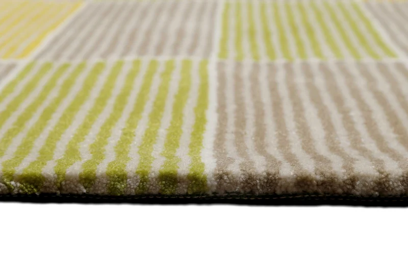 Esprit Teppich Gelb Grün Beige Kurzflor "Fida"