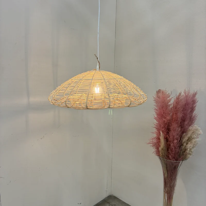 KidsDepot Zandi Deckenlampe Hängeleuchte Rattan Bambus Boho Natur Lampe