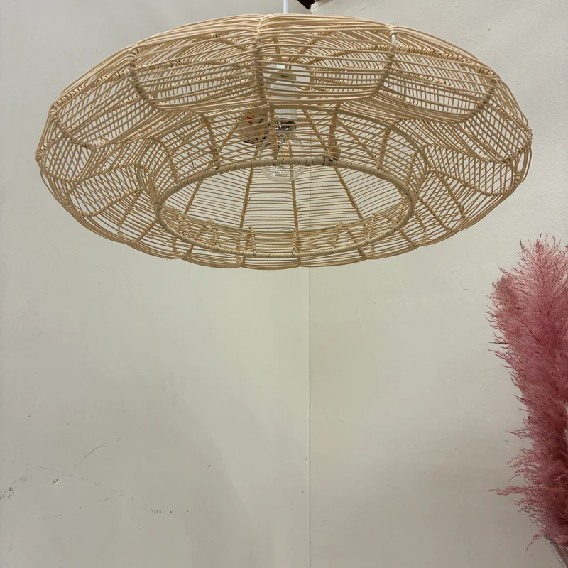 KidsDepot Zandi Deckenlampe Hängeleuchte Rattan Bambus Boho Natur Lampe