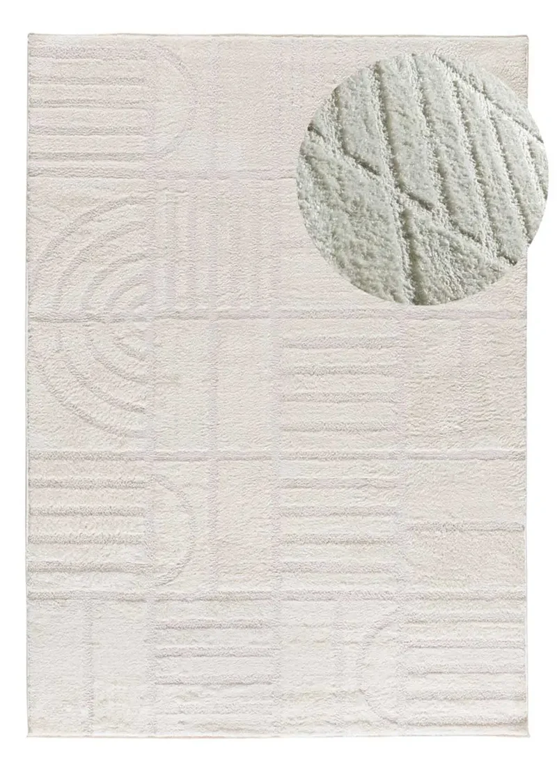 Alfombra de estilo escandinavo Blanche 8630 Blanco