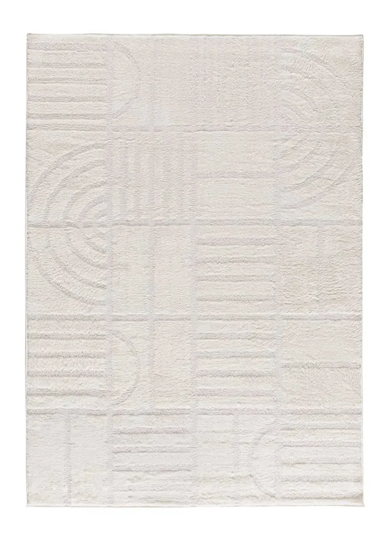 Alfombra de estilo escandinavo Blanche 8630 Blanco