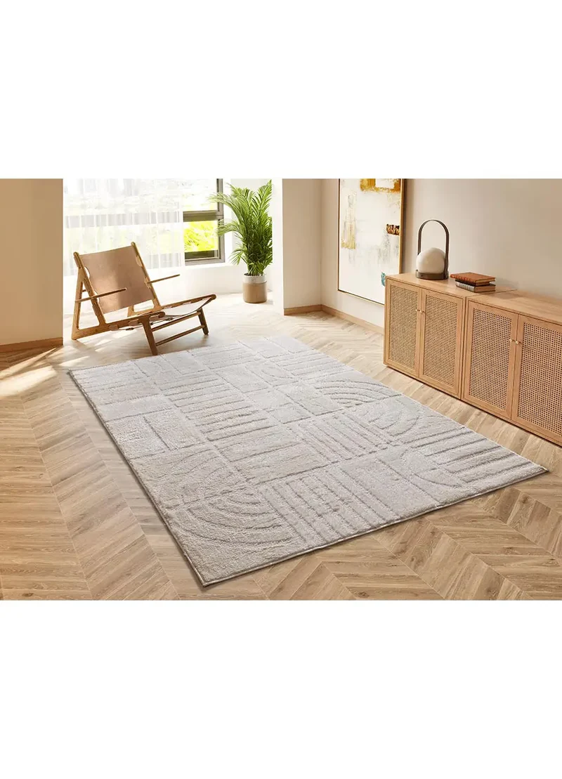 Alfombra de estilo escandinavo Blanche 8630 Blanco