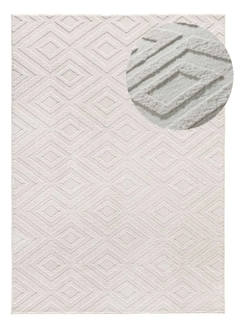 Alfombra lavable de texturas ESTILO 23061 Crema